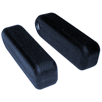 UM82263     Arm Rest Pair---Black Vinyl---Steel Back